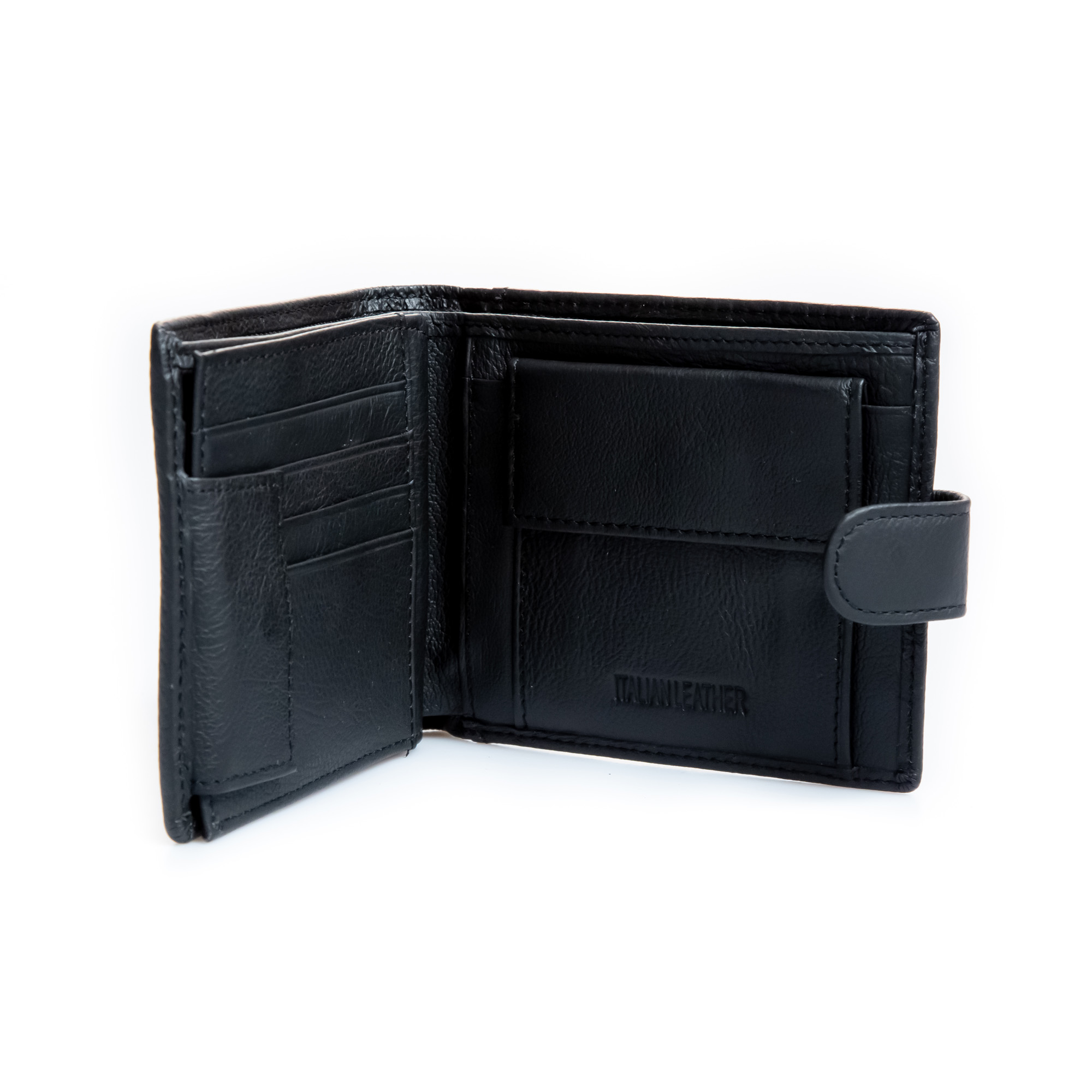 portofel negru din piele