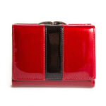 portofel rosu din piele