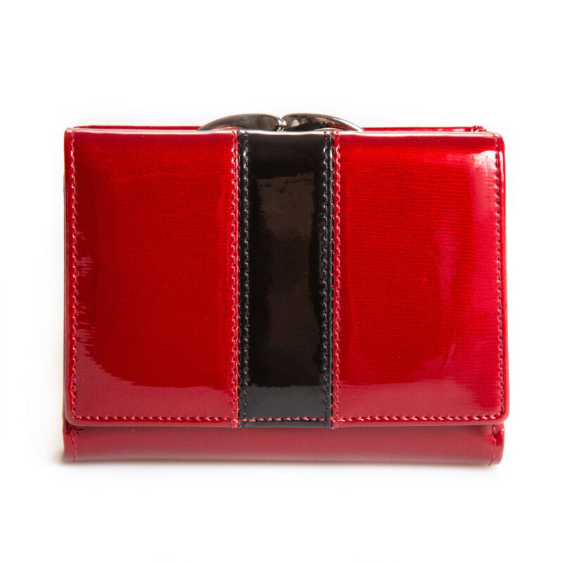 portofel rosu din piele