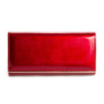 portofel rosu din piele