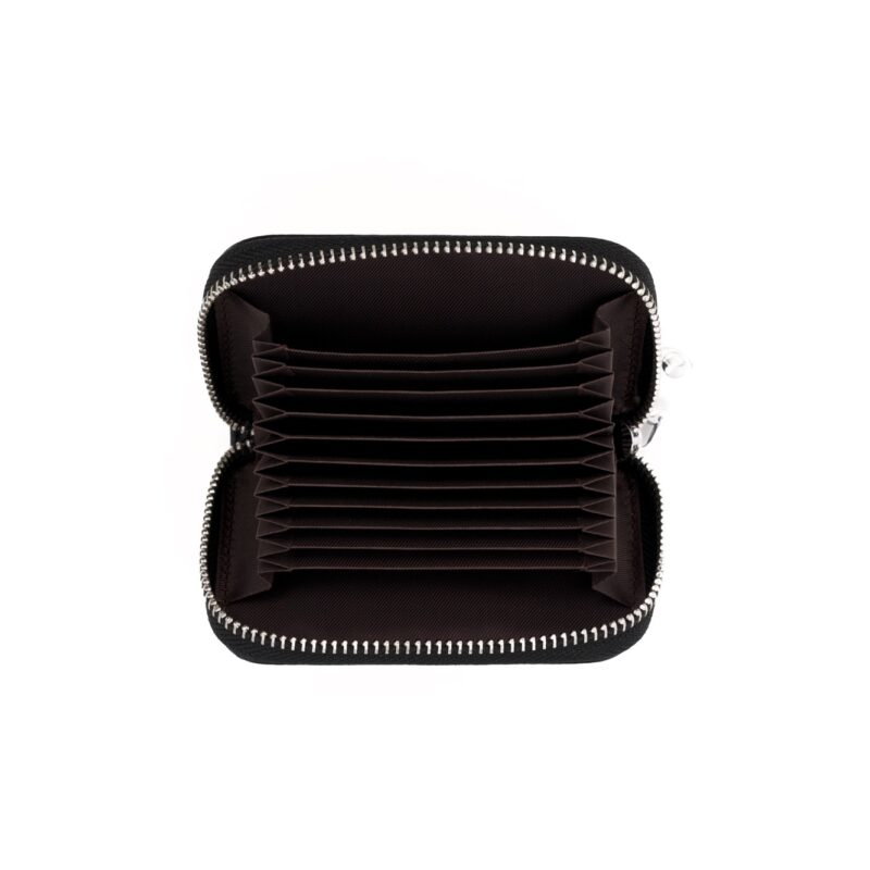 Portcard din piele naturala negru Neo