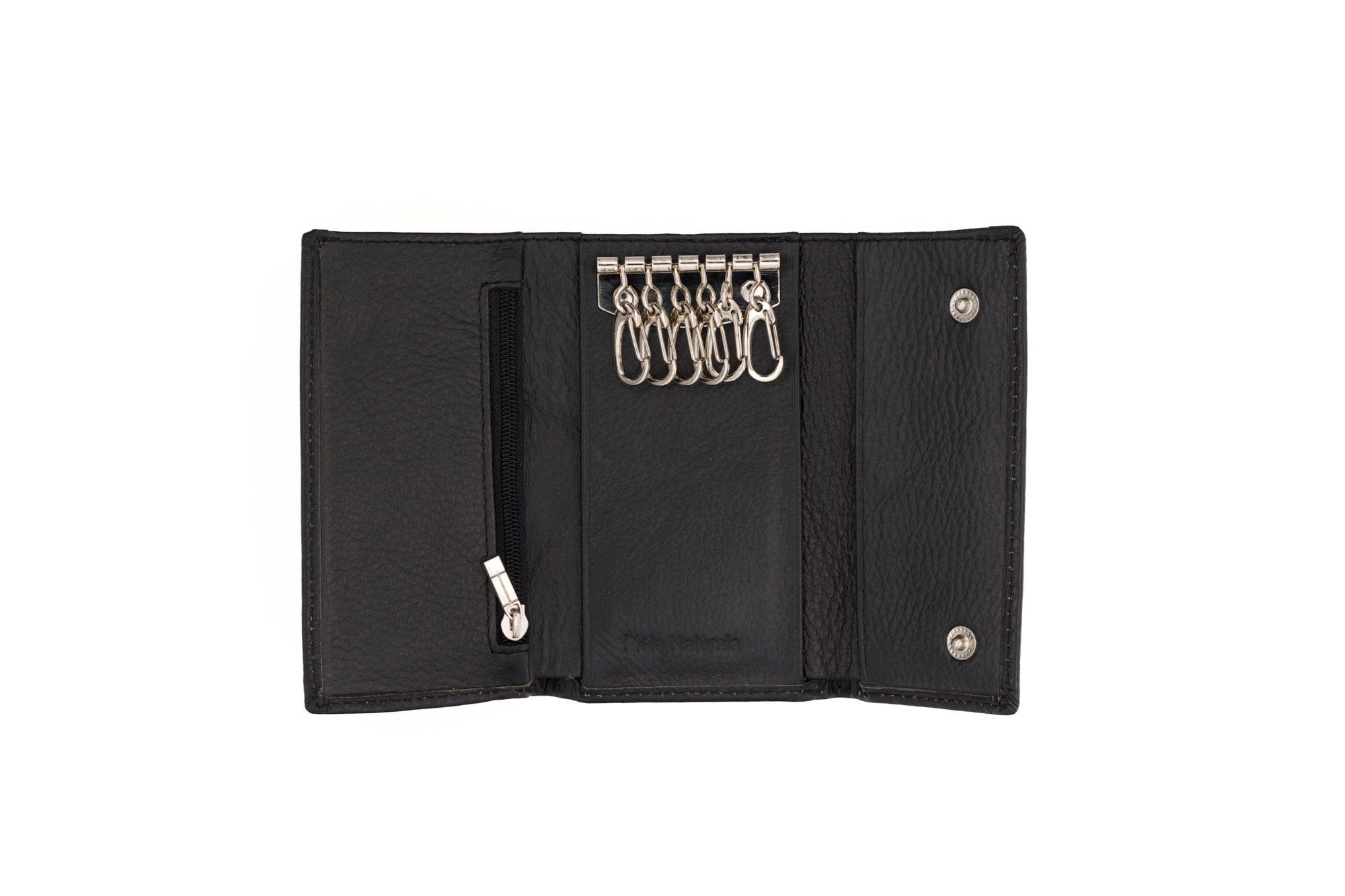 Portchei/Portofel unisex din piele naturala negru Cielo